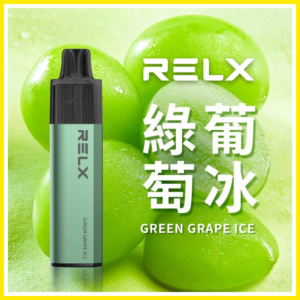RELX悅刻GA8000口拋棄式一次性電子煙-免充電陶瓷霧化芯超順口【綠葡萄冰】